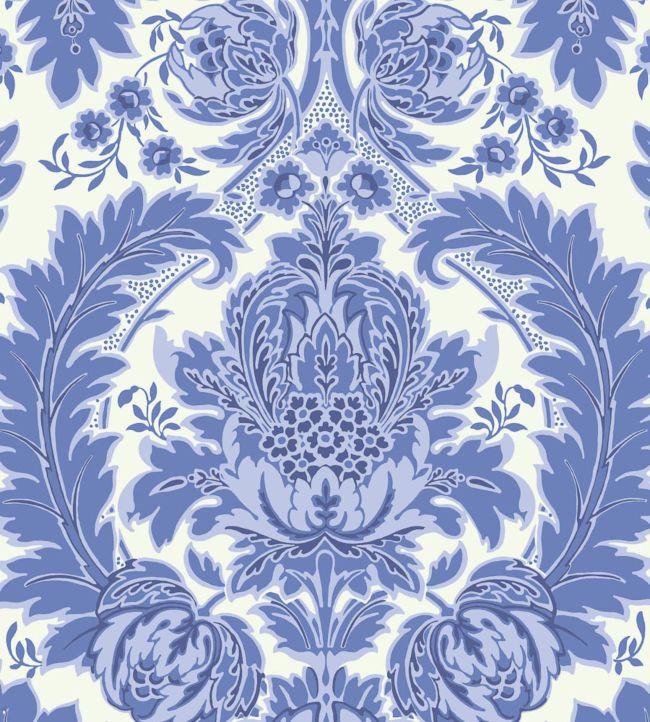 Coleridge Wallpaper - Blue on White - 94/9051 - Cole & Son - Premier Wallcovering