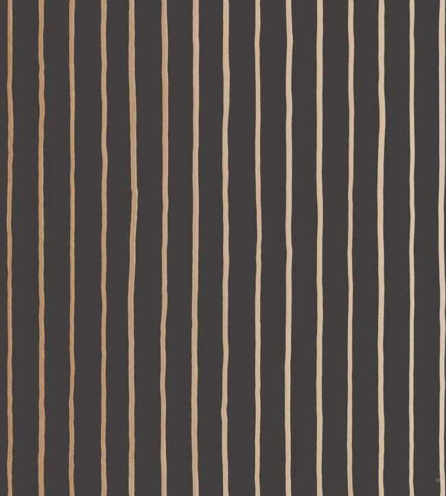 College Stripe Wallpaper - Charcoal & Metallic Gold - 110/7034 - Cole & Son - Premier Wallcovering