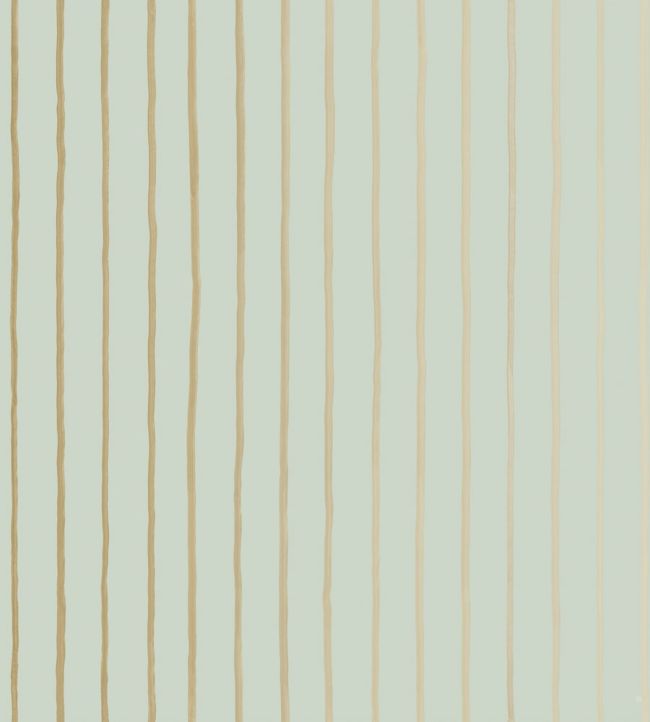 College Stripe Wallpaper - Soft Olive & Metallic Gilver - 110/7036 - Cole & Son - Premier Wallcovering