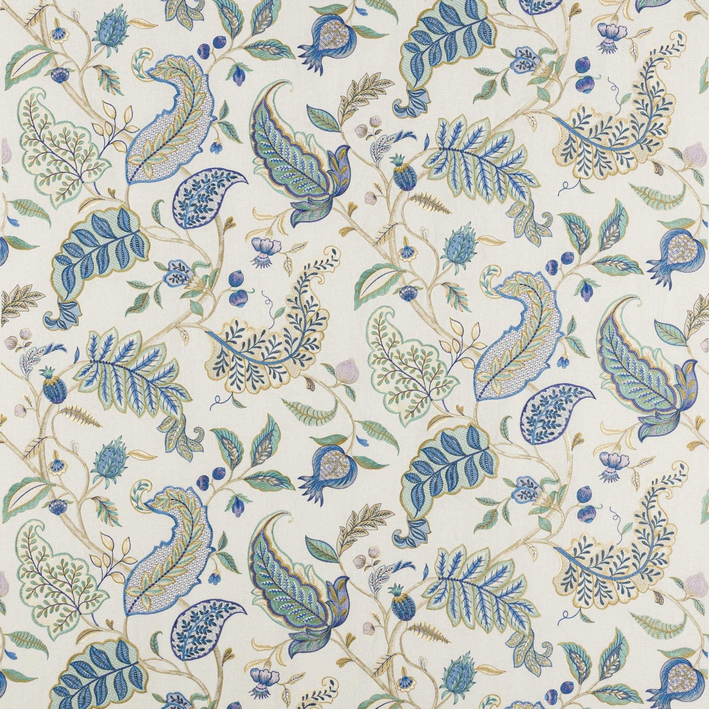Colombe Fabric - Bleu de Chine - Manuel Canovas - M4123-02 - Premier Wallcovering