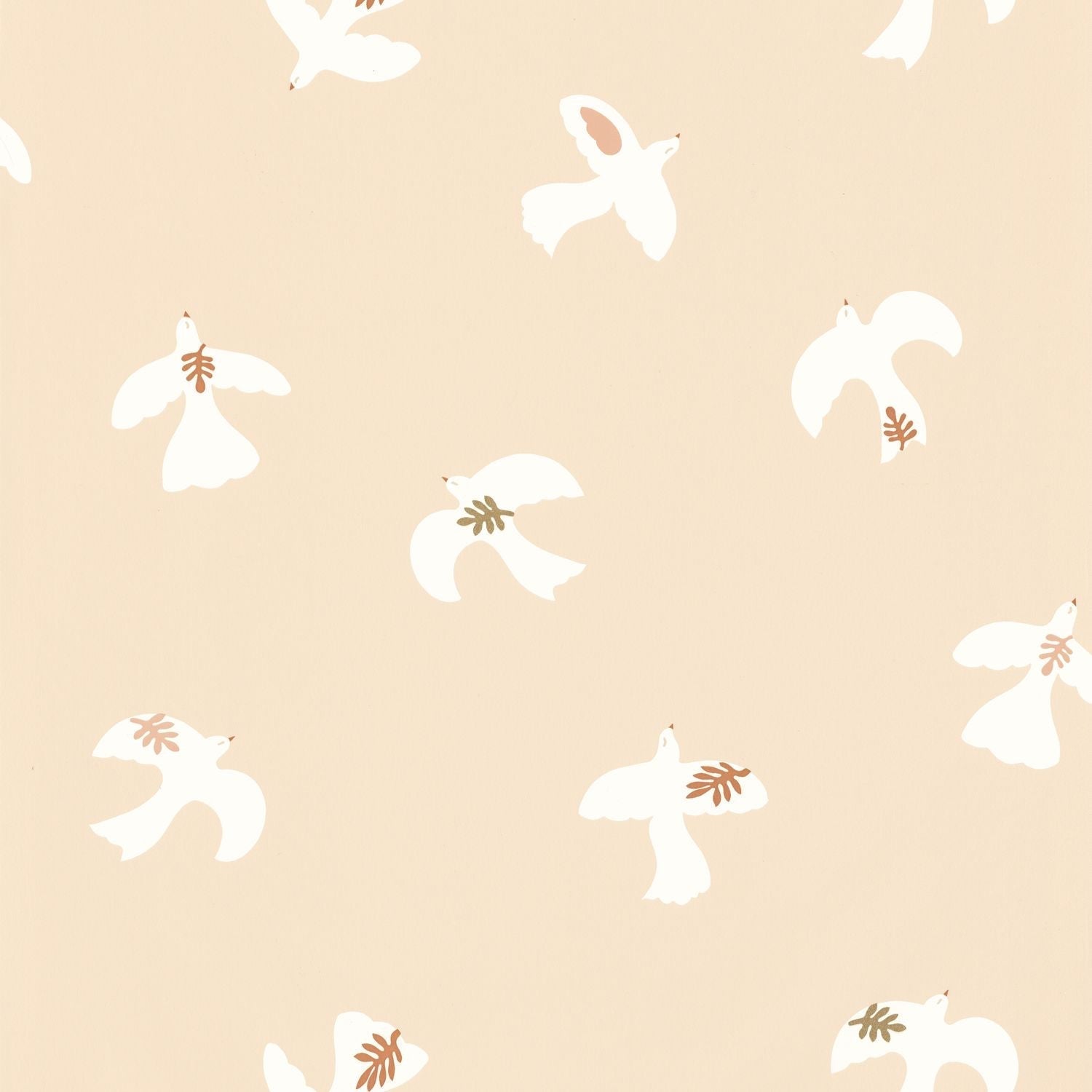 Colombe Wallpaper - Rose Blanc - Caselio - 104504015