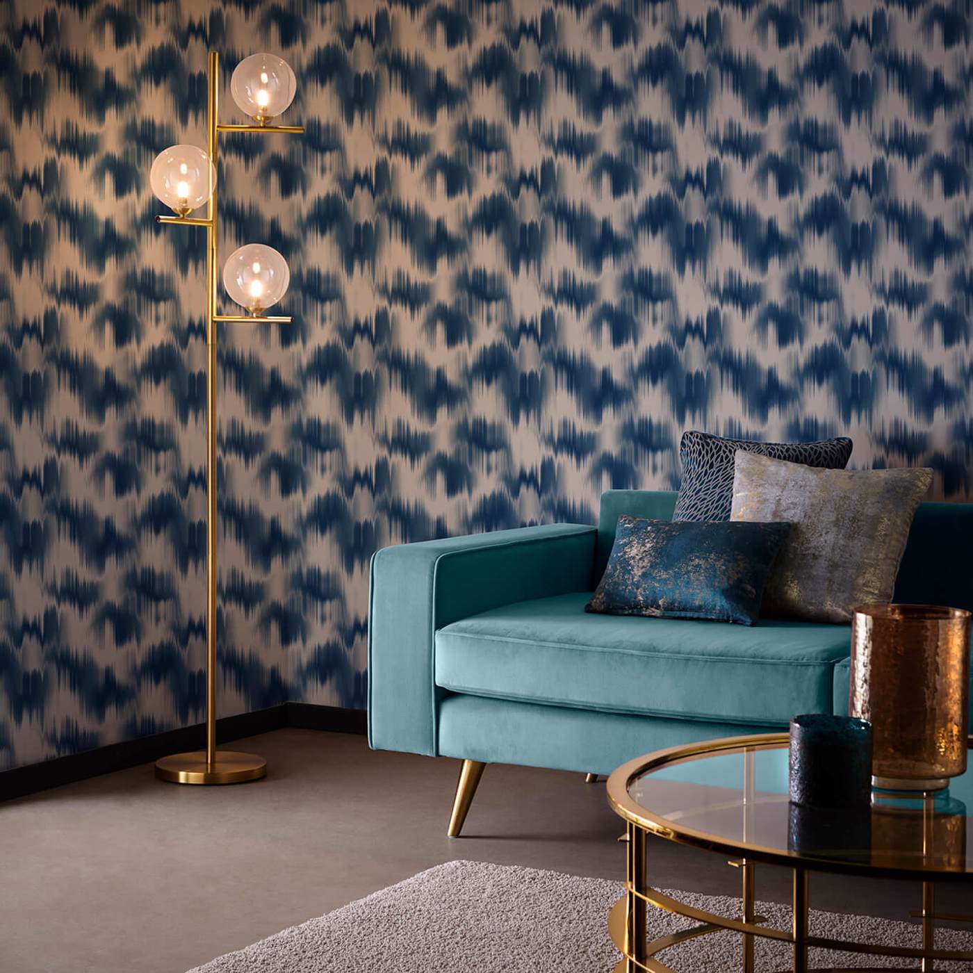 Colorante Wallpaper - Midnight - Clarke & Clarke - W0165/02 - Premier Wallcovering
