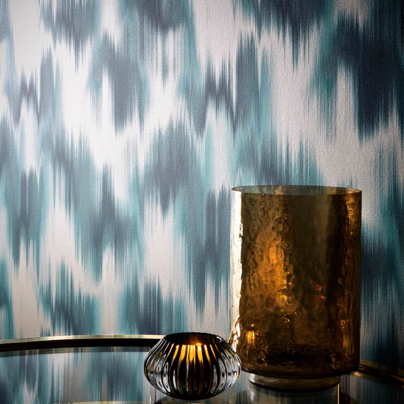Colorante Wallpaper - Teal - Clarke & Clarke - W0165/03 - Premier Wallcovering