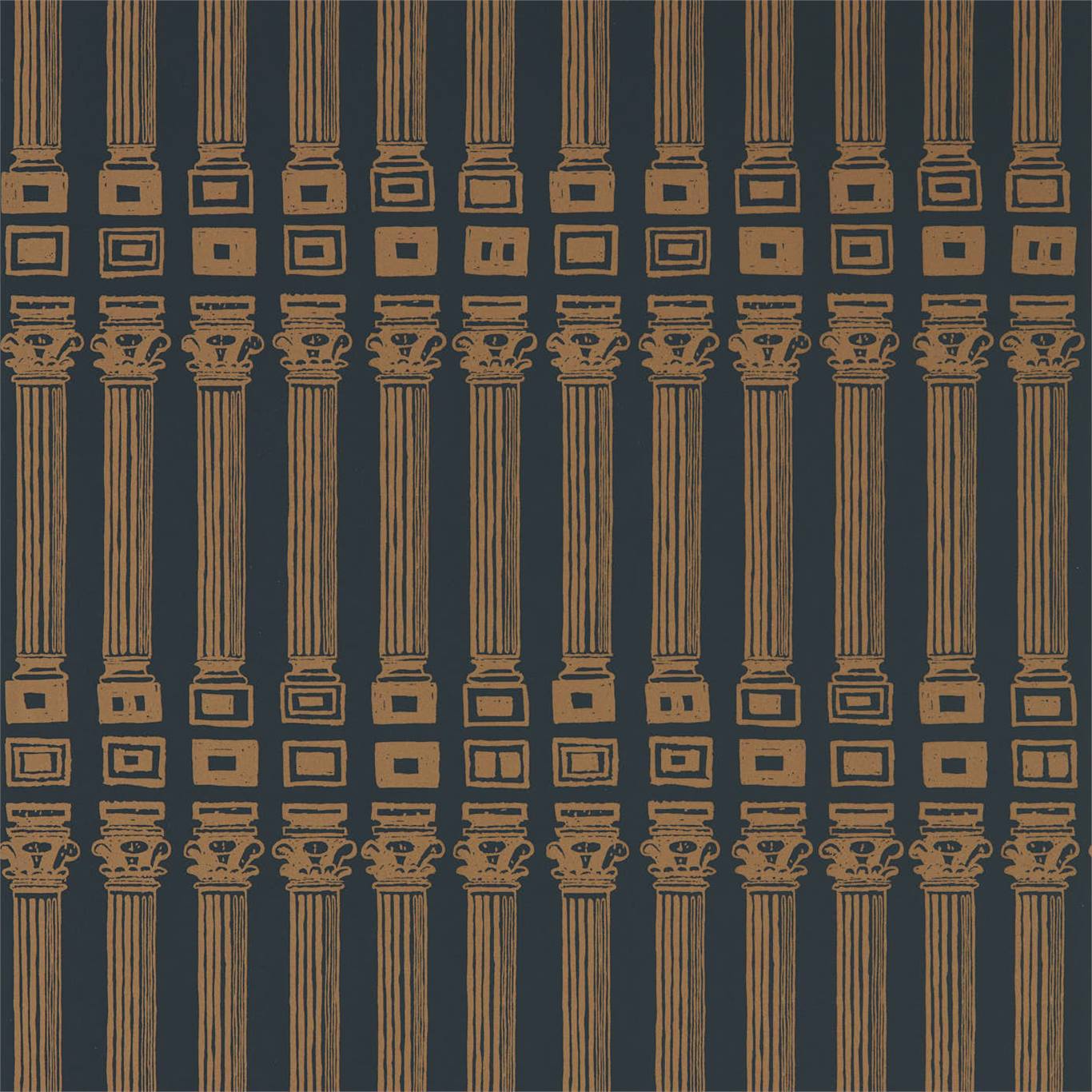 Columns Wallpaper - Vine Black/Antique Gold - ZPLW312969 - Zoffany