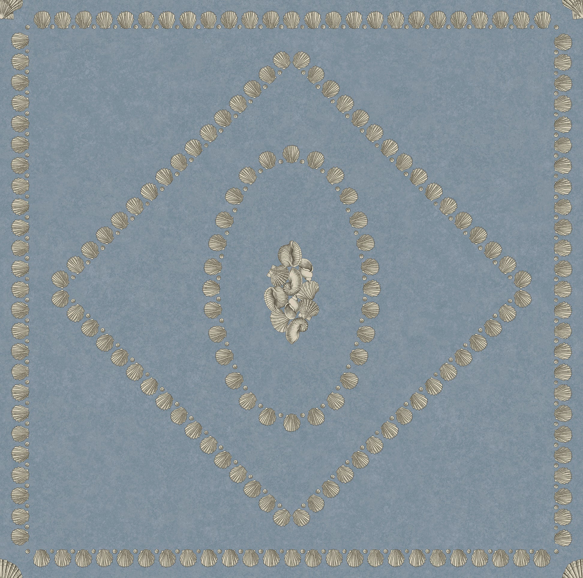 Conchiglie Wallpaper - Gilver on Denim - 123/5022 - Cole & Son - Premier Wallcovering