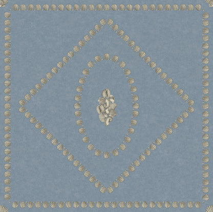 Conchiglie Wallpaper - Gilver on Denim - 123/5022 - Cole & Son - Premier Wallcovering