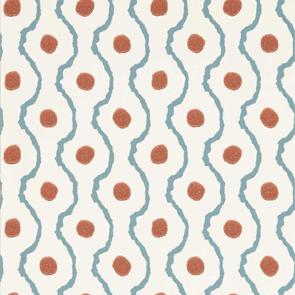 Connor Wallpaper - Pacific/Terracotta - Harlequin - HHHW113159
