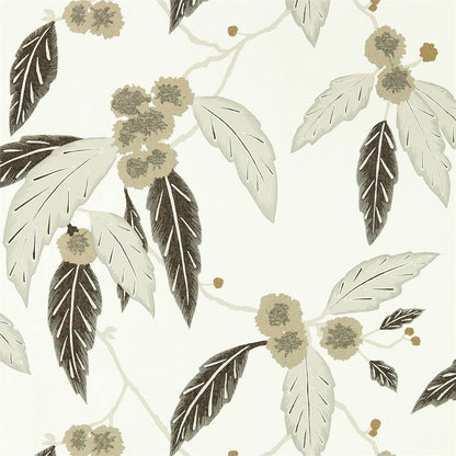 Coppice Wallpaper - Oyster / Ebony / Gilver - Harlequin - HSAW112134