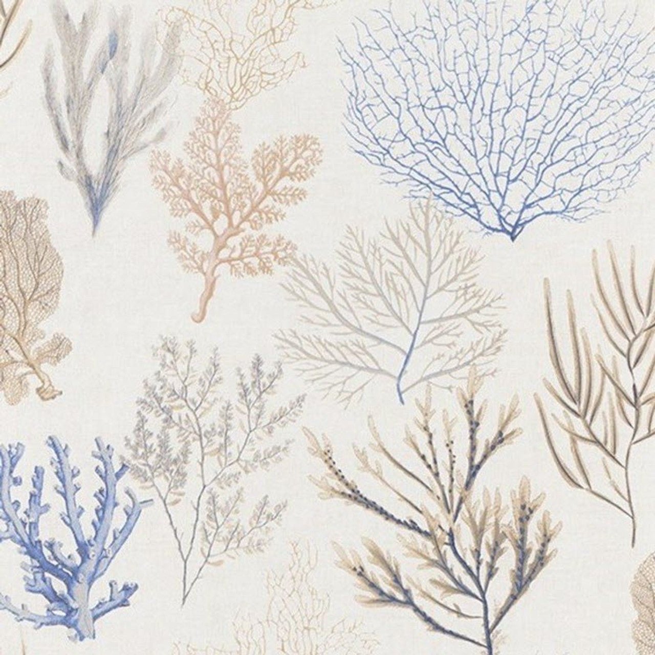 Corail Rivage Wallpaper - Bleu - Casadeco - 83976202 - Premier Wallcovering