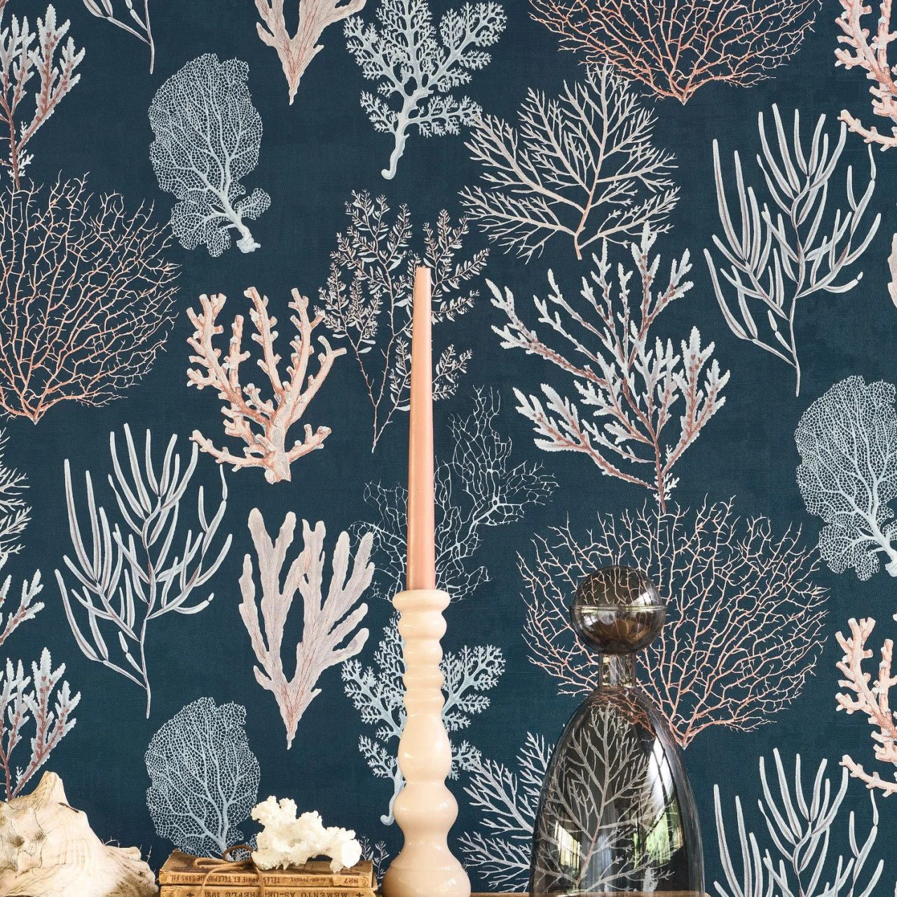 Corail Seaside Wallpaper - Bleu Ocean - Casadeco - 83976776 - Premier Wallcovering