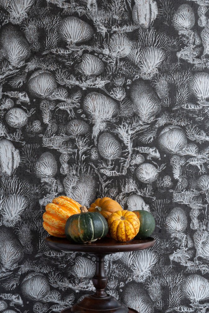 Coral Blotch Cork Wallpaper - Black - Timorous Beasties - SSC/CBLO/CK62021/02 - Premier Wallcovering