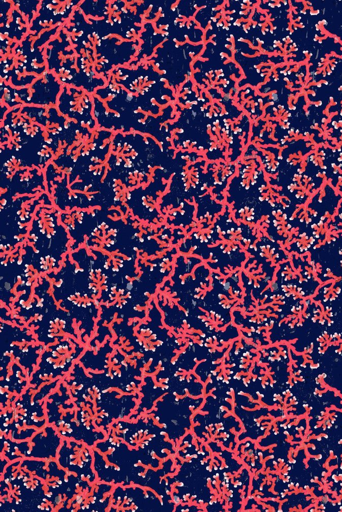 Coral Cork Wallpaper - Navy Blue - Timorous Beasties - SSC/PRC/CK62021/03 - Premier Wallcovering