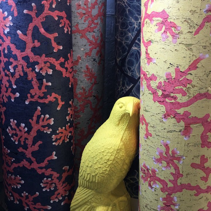 Coral Cork Wallpaper - Yellow - Timorous Beasties - SSC/PRC/CK62021/02 - Premier Wallcovering