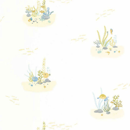 Coral Reef Once Upon A Time Wallpaper - Vert Aqua - Casadeco - 200826404 - Premier Wallcovering