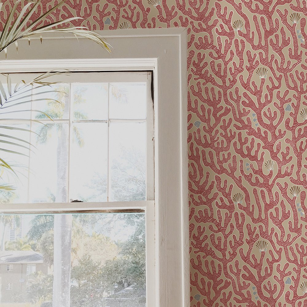 Coral Wallpaper - Red Toppings - Josephine Munsey - JMW-101601 - Premier Wallcovering
