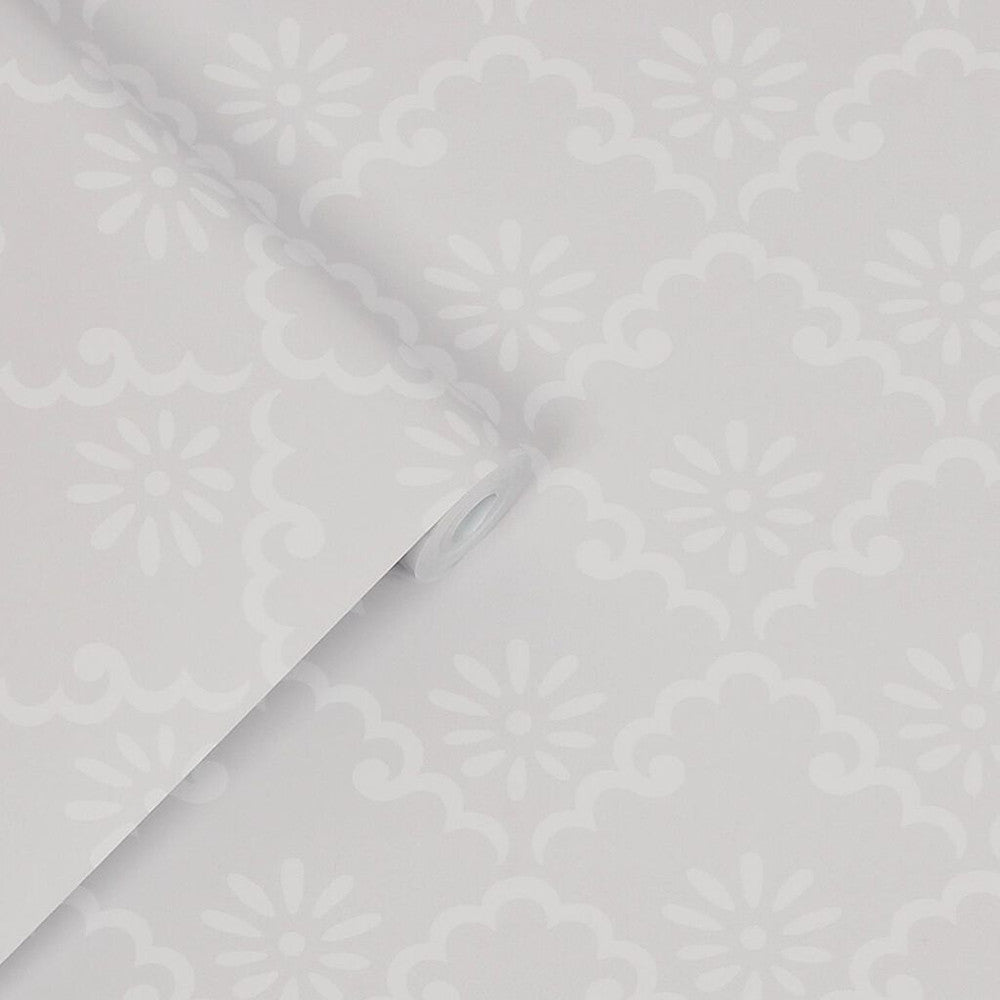 Coralie Wallpaper - Sugared Grey - Laura Ashley - 118476 - Premier Wallcovering
