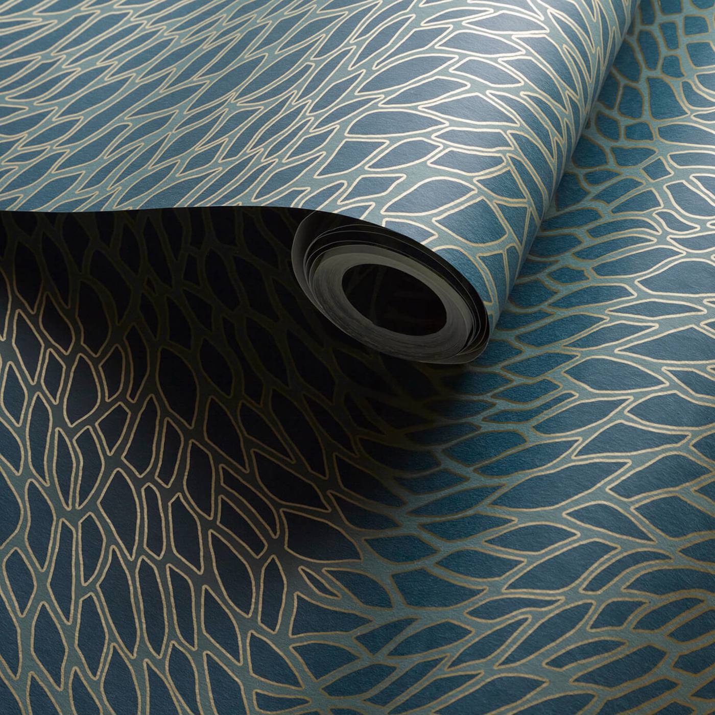 Corallino Wallpaper - Teal - Clarke & Clarke - W0166/03 - Premier Wallcovering