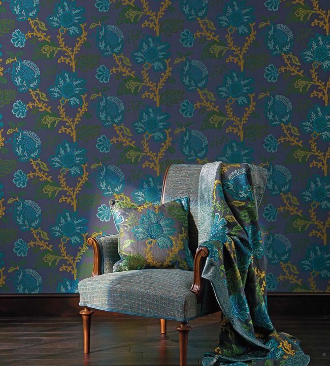 Coromandel Wallpaper - Green/Teal - Nina Campbell - NCW4270 - 04 - Premier Wallcovering