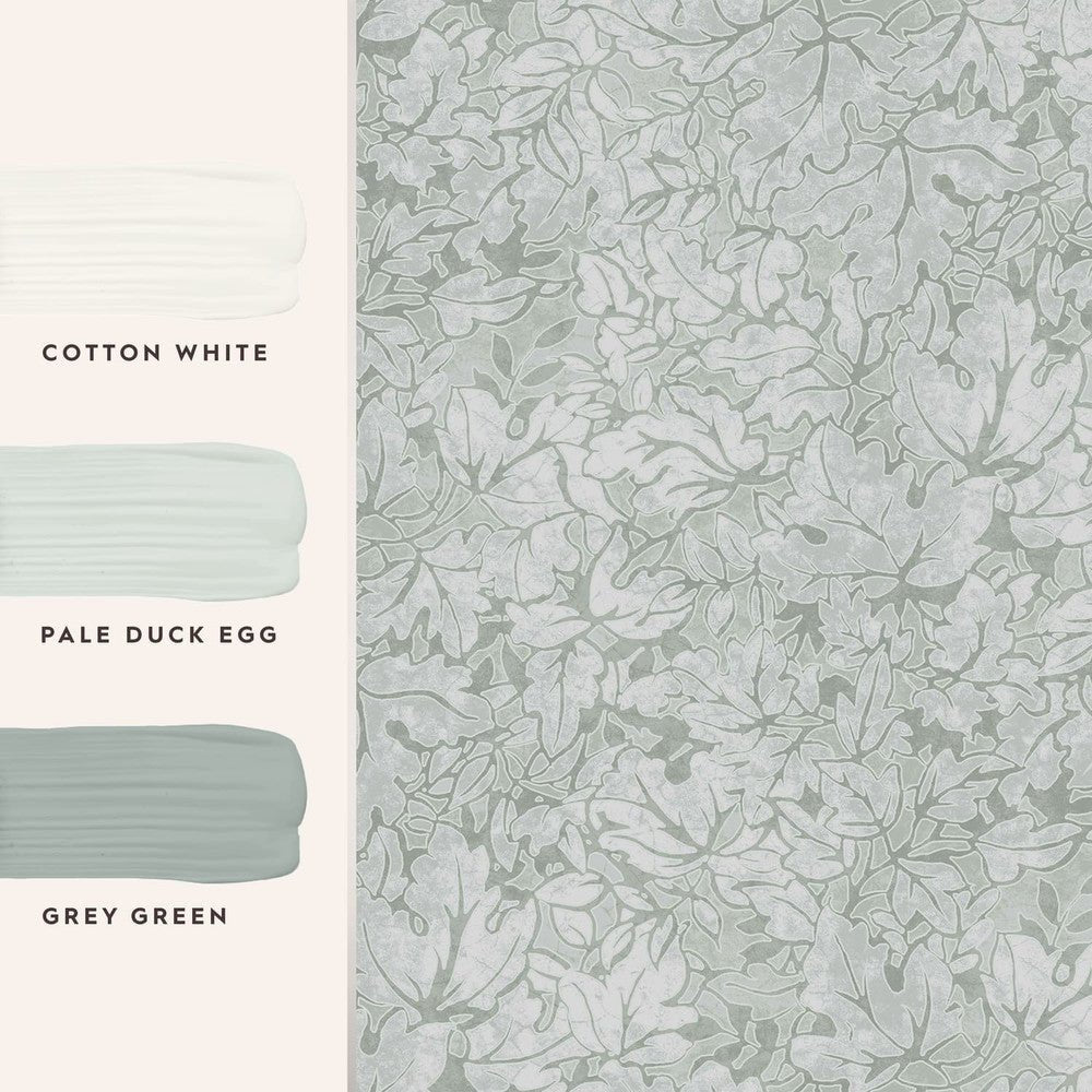 Corrina Leaf Wallpaper - Mineral Green - Laura Ashley - 121089 - Premier Wallcovering