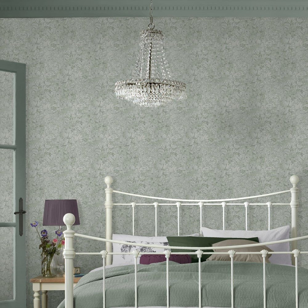 Corrina Leaf Wallpaper - Mineral Green - Laura Ashley - 121089 - Premier Wallcovering