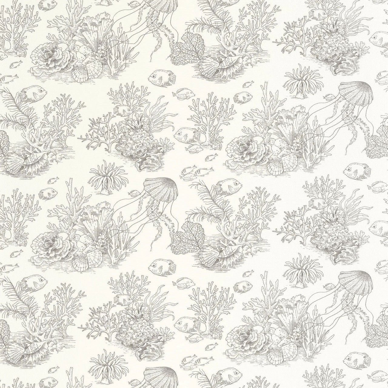Côte Sauvage Seaside Wallpaper - Gris Mouette - Casadeco - 201479101 - Premier Wallcovering