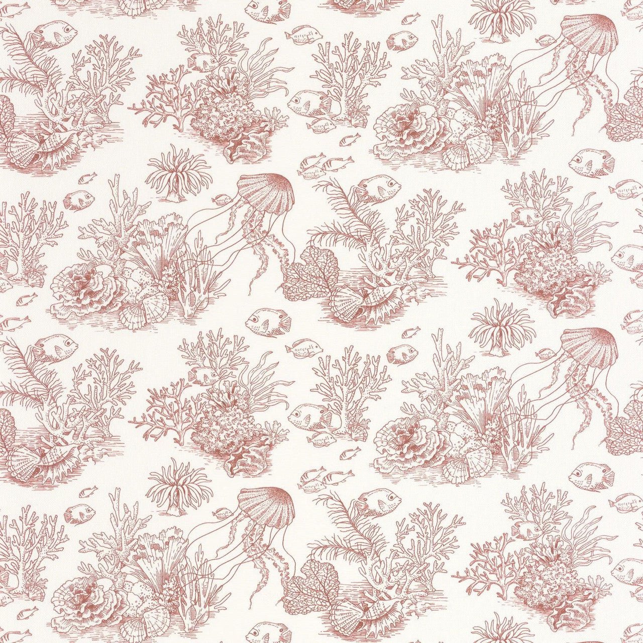 Côte Sauvage Seaside Wallpaper - Rouge Ecrevisse - Casadeco - 201478338 - Premier Wallcovering
