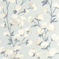 Cotton Flower Soliflore Wallpaper - Bleu Acier - Casadeco - 200296226 - Premier Wallcovering