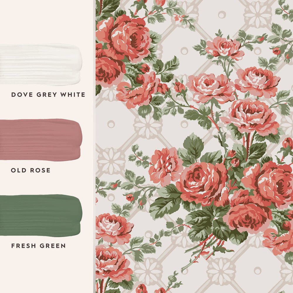 Country Roses Wallpaper - Old Rose Pink - Laura Ashley - 121081 - Premier Wallcovering