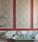 Court Embroidery Wallpaper - Coral, Marigold, Hyacinth on Parchment - 118/13029 - Cole & Son - Premier Wallcovering