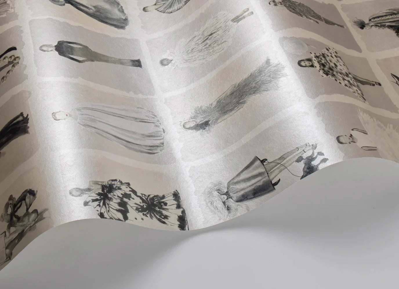 Couture Carousel Wallpaper - Monochrome Pearl - 175/1002M - Cole & Son - Premier Wallcovering