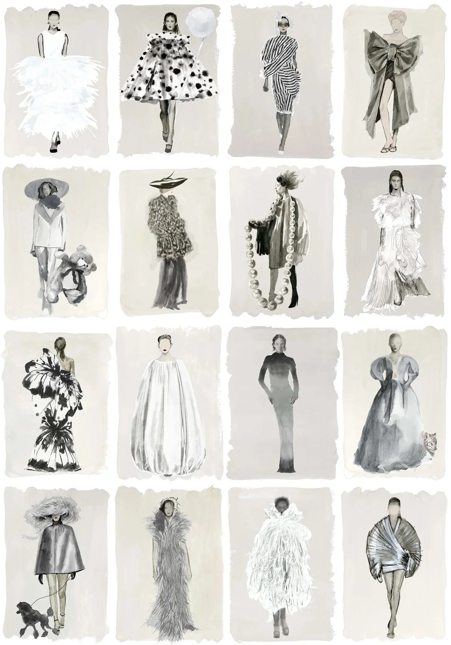 Couture Carousel Wallpaper - Monochrome Pearl - 175/1002M - Cole & Son - Premier Wallcovering