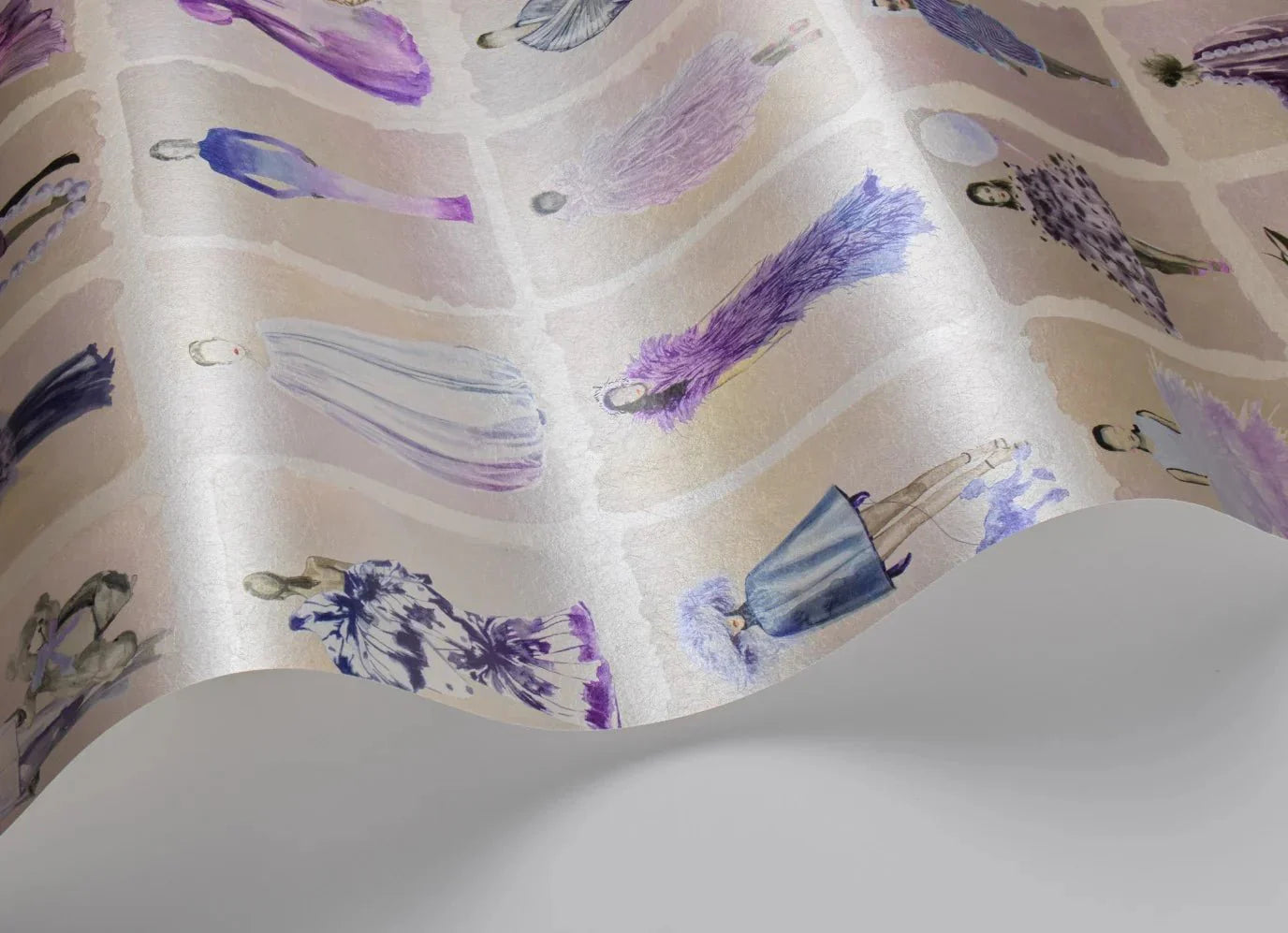 Couture Carousel Wallpaper - Lavender Pearl - 175/1005M - Cole & Son - Premier Wallcovering