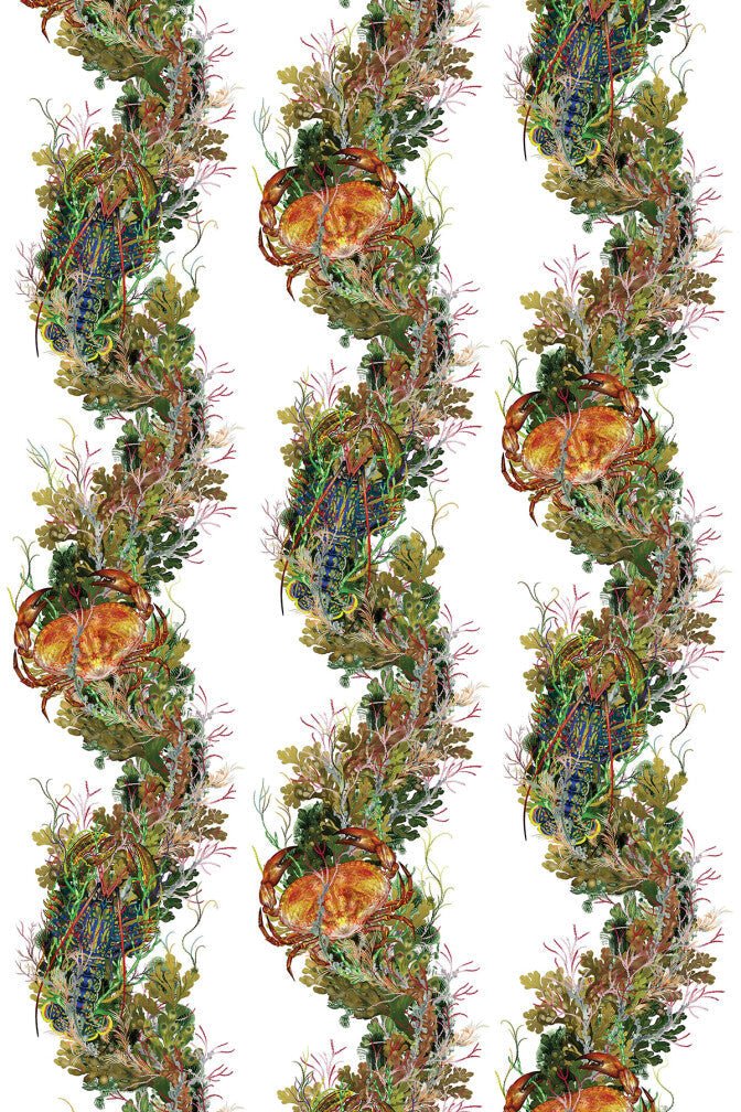 Crab And Lobster Fabric - Original - Timorous Beasties - DIGIP/CAL/LU/01 - Premier Wallcovering