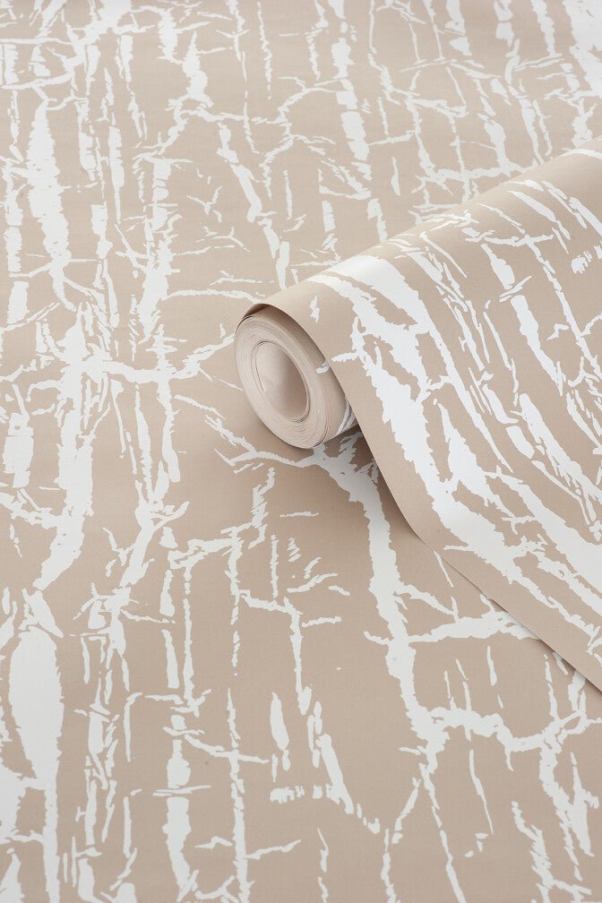 Cracked Up Wallpaper - White on Stone - Timorous Beasties - STCO/CKDP/4008/01 - Premier Wallcovering