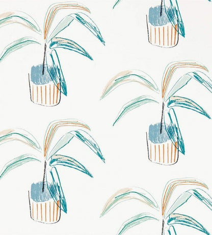 Crassula Wallpaper - Tangerine / Mint - NZAW111990 - Scion