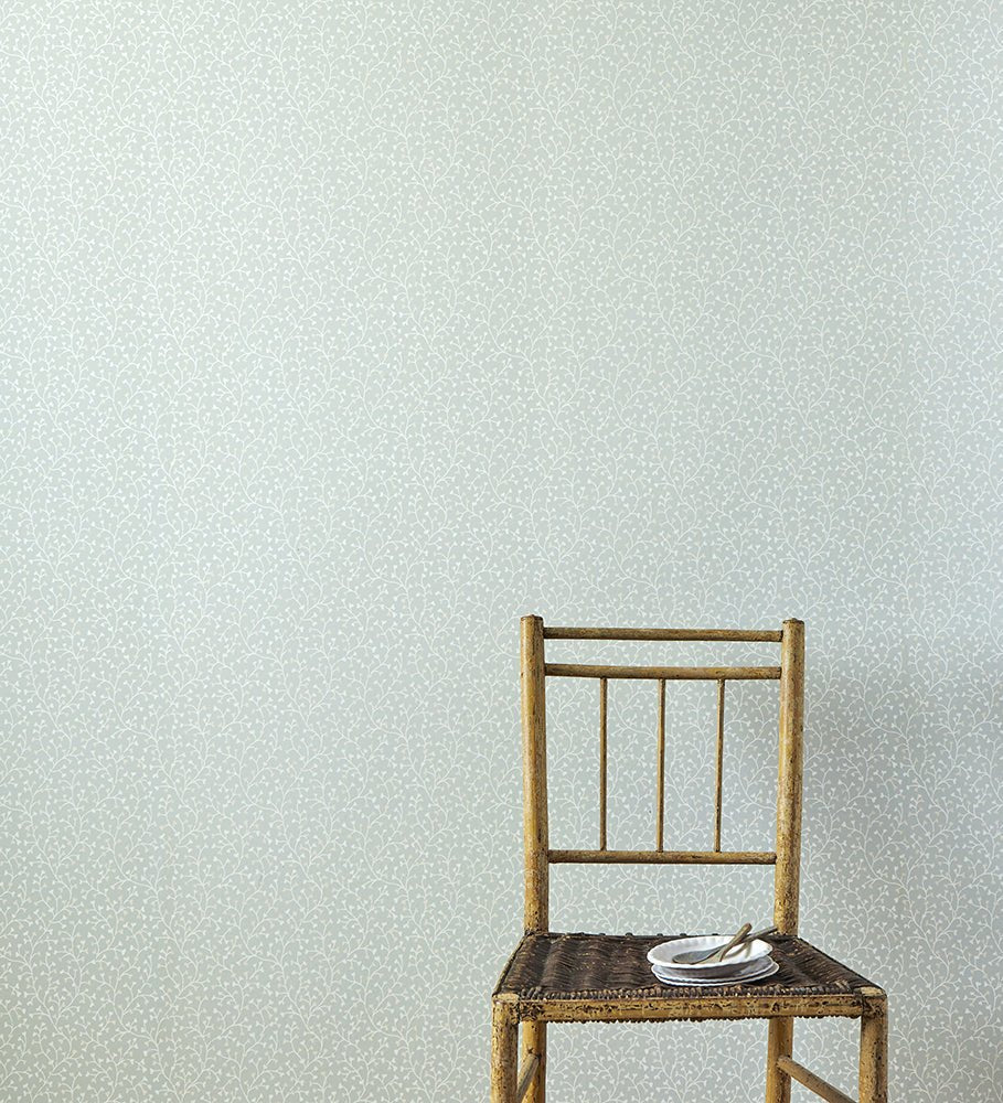 Cress Wallpaper - Old Blue - Colefax & Fowler - W7013 - 01 - Premier Wallcovering