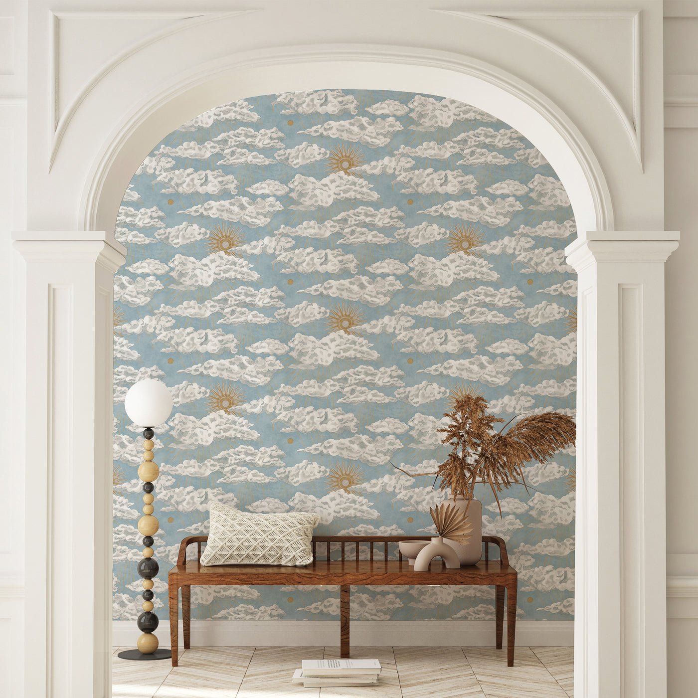 Cumulus Sol Wallpaper - Light Blue - Josephine Munsey - JMW-104001 - Premier Wallcovering