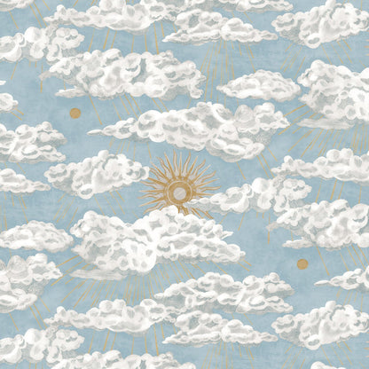 Cumulus Sol Wallpaper - Light Blue - Josephine Munsey - JMW-104001 - Premier Wallcovering