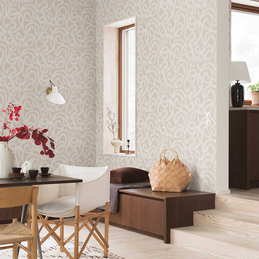 Curve Wallpaper - Neutral - Boråstapeter - 4734 - Premier Wallcovering