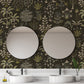 Cynthia Wallpaper - Black and Olive - Josephine Munsey - JMW-102331 - Premier Wallcovering