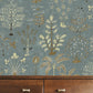 Cynthia Wallpaper - Mid Blue and Olive - Josephine Munsey - JMW-102321 - Premier Wallcovering