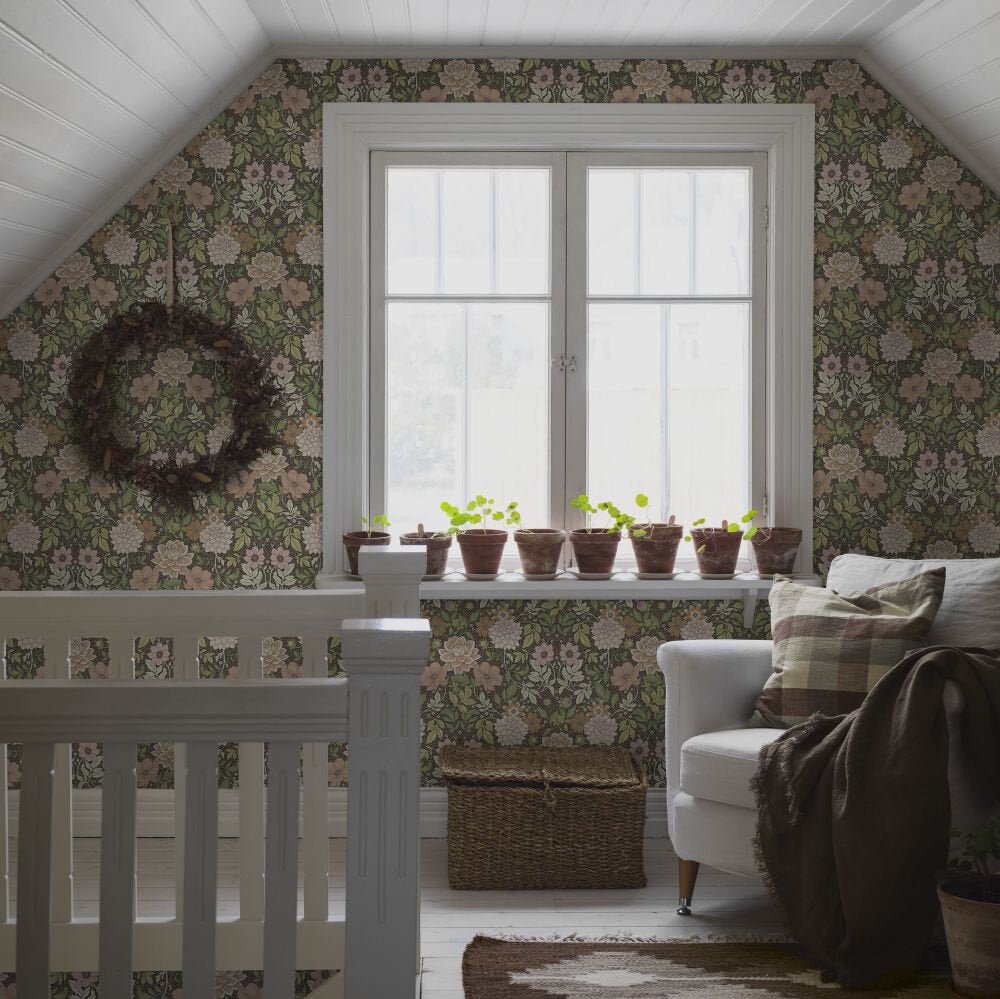 Dahlia Garden Wallpaper - Multicolour - Boråstapeter - 7693 - Premier Wallcovering