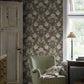 Dahlia Garden Wallpaper - Deep Brown - Boråstapeter - 7689 - Premier Wallcovering