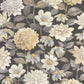 Dahlia Gardens Wallpaper - Noir Fusain - Casadeco - 87669622 - Premier Wallcovering