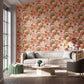 Dahlia Wallpaper - Coral/Fig Leaf/Gilver - Harlequin - HQN2112845