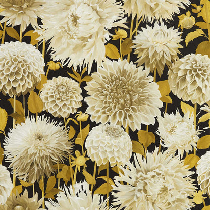 Dahlia Wallpaper - Fig Blossom/Nectar/Black Earth - Harlequin - HQN2112846