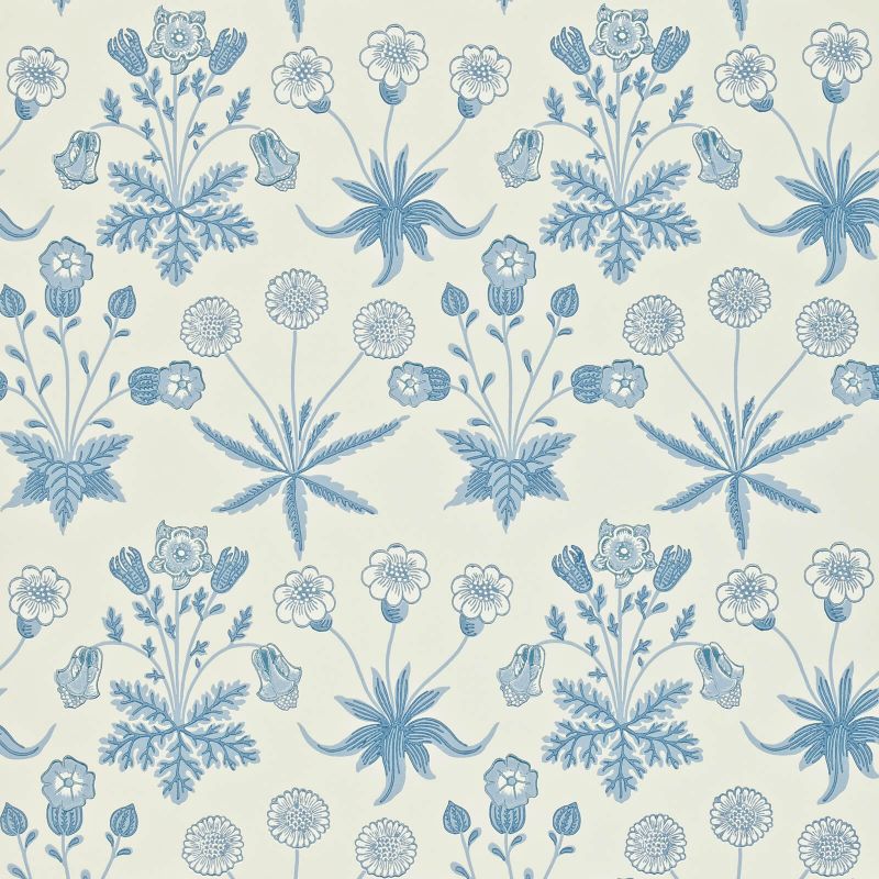 Daisy Wallpaper - Blue/Ivory - 212561 - Morris & Co - Premier Wallcovering