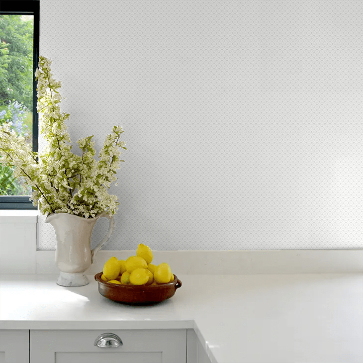 Daisy Wallpaper - White - Boråstapeter - 7652 - Premier Wallcovering