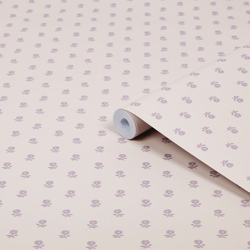 Daisy Wallpaper - Lavender Purple - Laura Ashley - 119864 - Premier Wallcovering