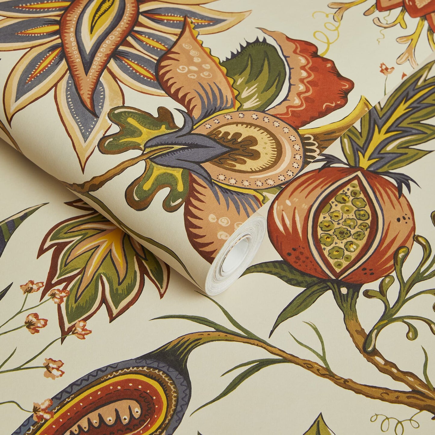 Damas Wallpaper - Off-White / Green - House of Hackney - 1-WA-DAM-DI-CRM-XXX